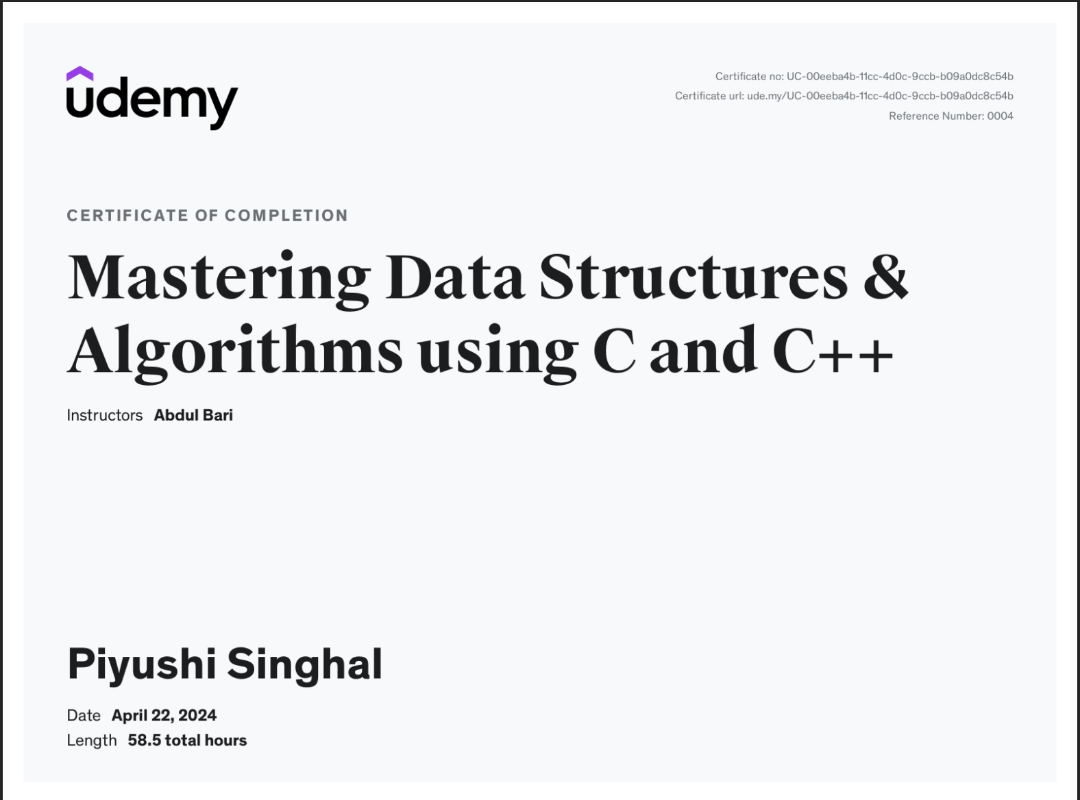 Mastering DSA in C/C++