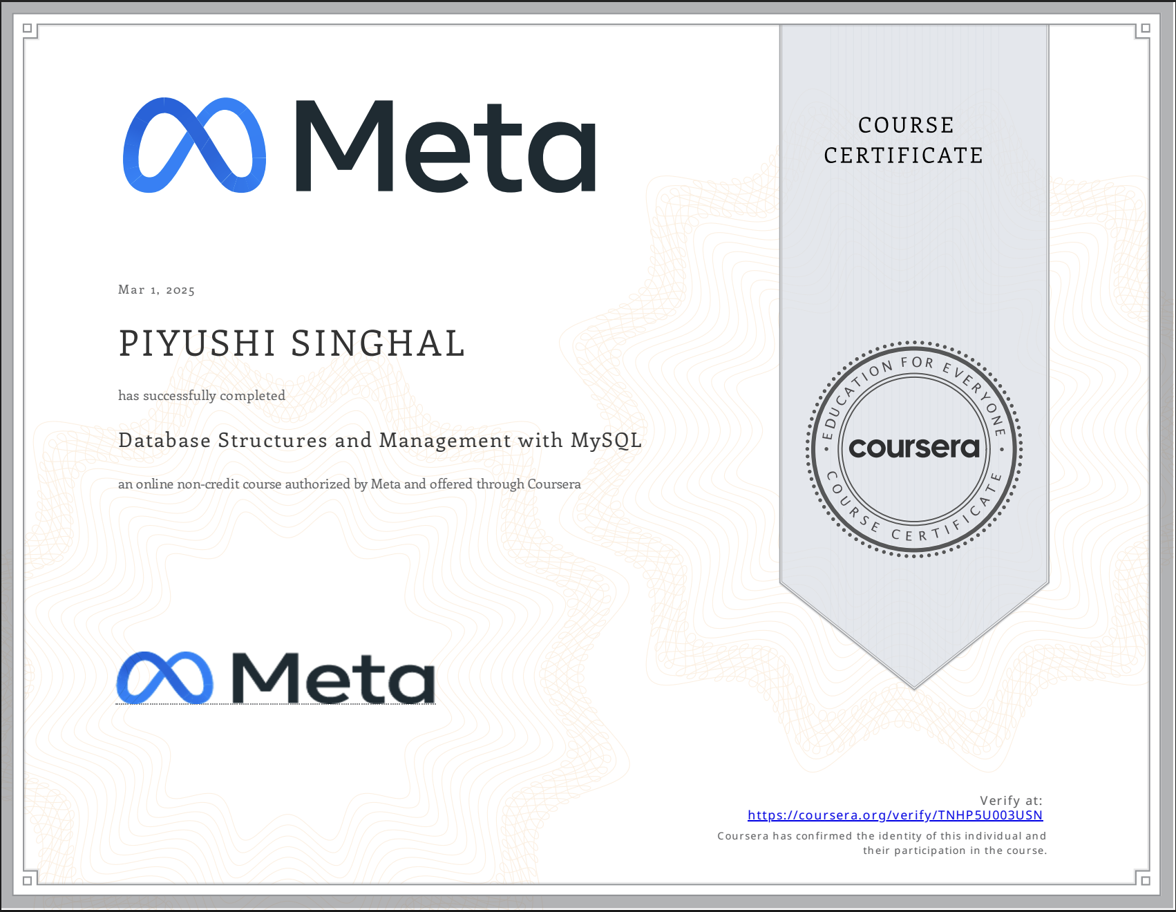 Database Structures with MySQL